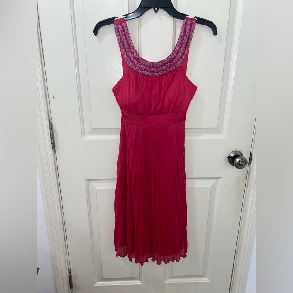 Beaded pink formal dress